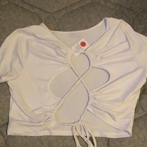 White crop top
